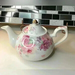 * RARE FIND *Otagiri  —Japan, Small Floral Teapot "Floral Mist"